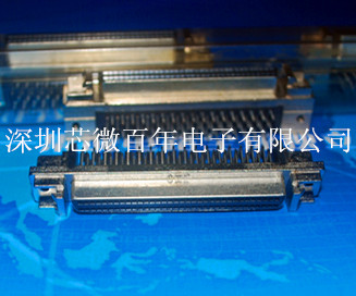 749075-7 AMP 正品 SCSI68 母头 AMP SCSI 68PIN插座 弯脚 90度 针孔式母头接插件 D-SUB连接器 产品图