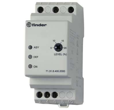 71.31.8.400.2000 Voltage Monitoring Relay, 3 Phase, 1CO, SPDT, 10A, 400VAC, 50/60HZ, –20 to +55°C, IP20 产品图
