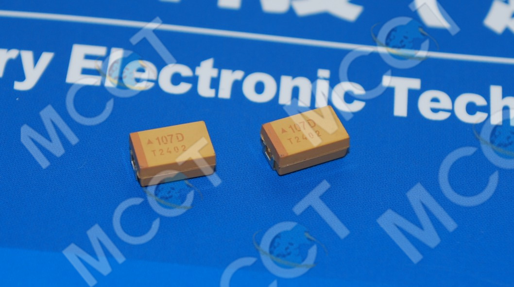 TAJD107K020RNJ Tantalum Electrolytic Capacitor; Capacitance:100uF; Capacitance Tolerance:+/- 10 %; Working Voltage, DC:20V; Package/Case:7343-31; Terminal Type:PCB S 产品图