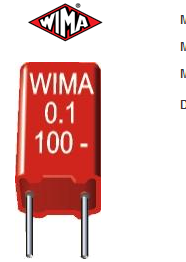 MKS2B042201F00KSSD MKS2 Series 50 V 2.2 uF �10 % Radial Metallized Polyester Film Capacitor 产品图