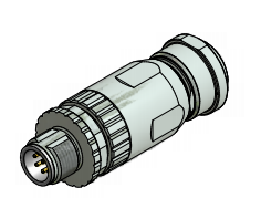 43-00129 环形公制连接器 8P ML M12X1 FD AXL SHLD SAL-12S-RSC8-S 产品图