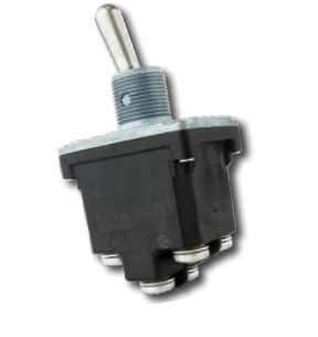 1NT1-7-COMB Switch Toggle (OFF) ON SPST Round Lever Screw 15A 277VAC 250VDC Panel Mount product photo