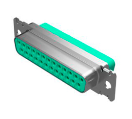 RD25S1000X D-Sub MIL Spec Connectors D-Sub Female Connector 25P Crimp Tin Shell 产品图