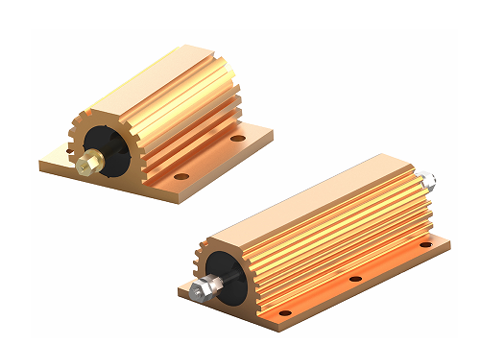 HSC1008R2J HSC Family of Aluminium Housed Power Resistors 75W-500W dissipation capability, Gold anodization and two mounting flanges. 产品图