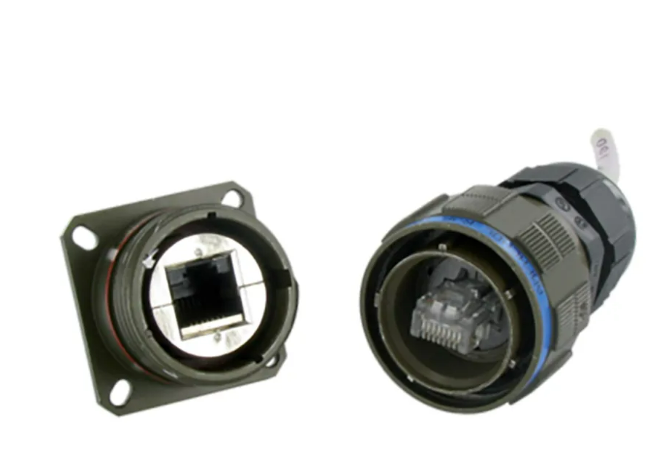 RJFTV21G11-29 连接器金属圆形面板安装插座 RJ45 产品图